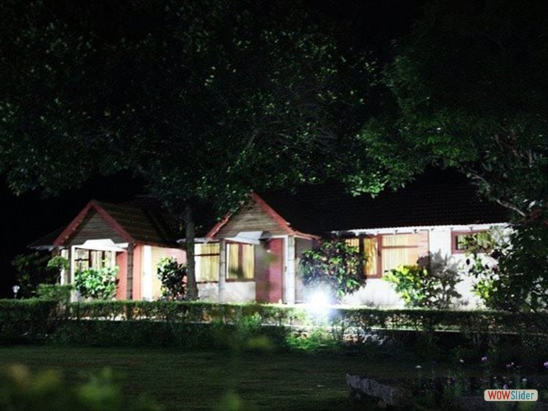 Night view of Premium Cottage with Sitouts